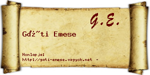 Gáti Emese névjegykártya